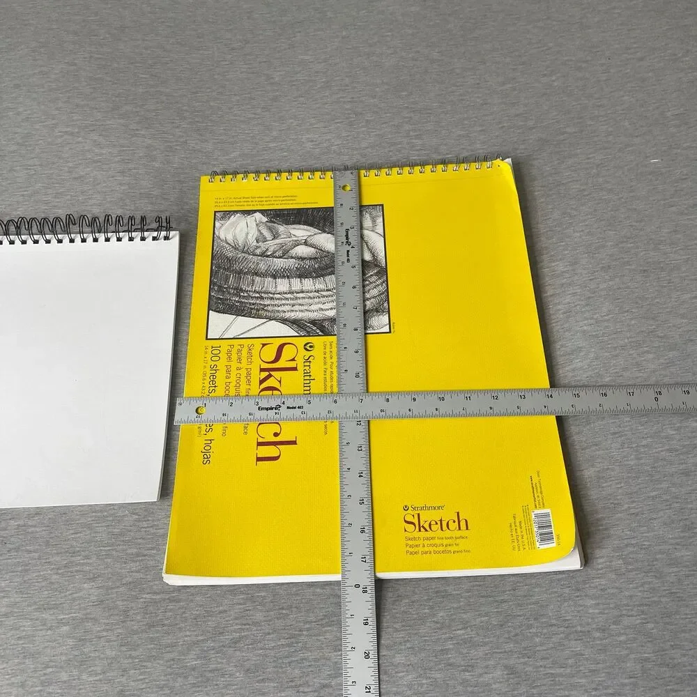 Strathmore 12” x 14” Sketch White Paper Pads 2 PCS. Set